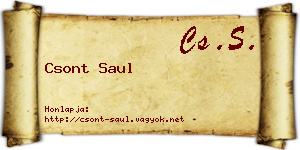 Csont Saul névjegykártya